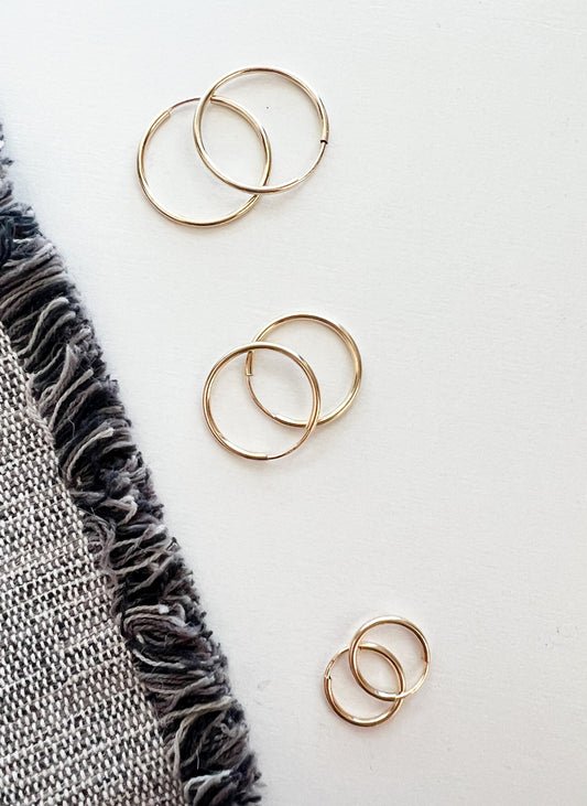 Live In Gold Hoop Earrings