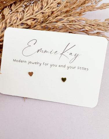 Heart Studs • 14K Gold Filled